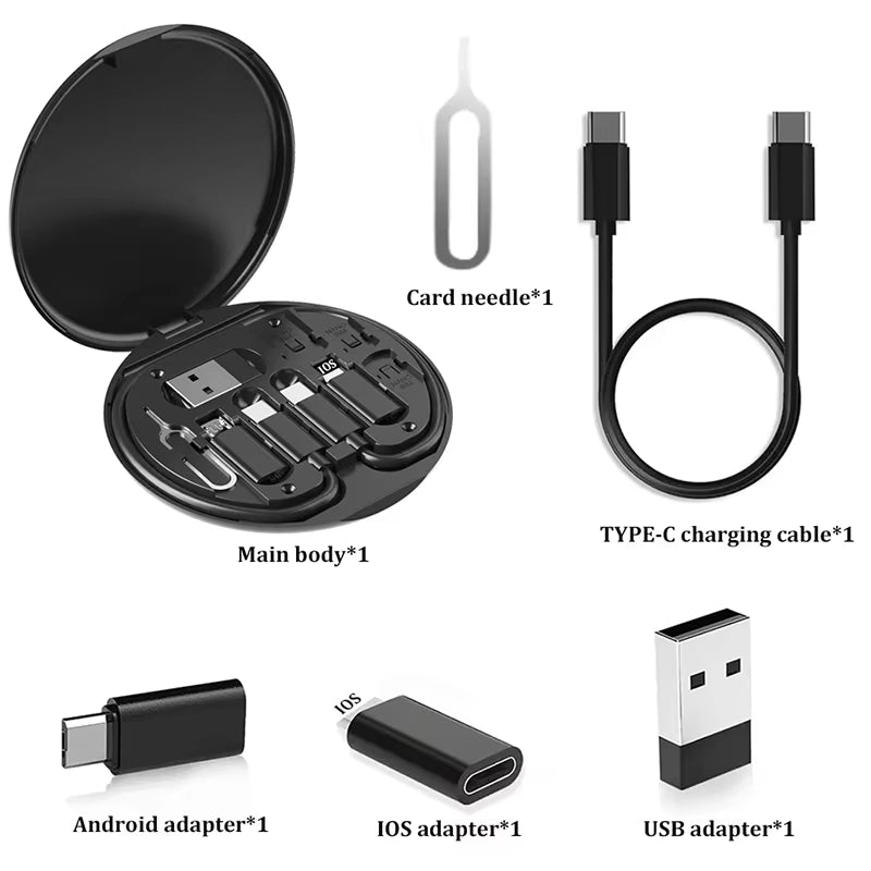 All-in-One 65W Fast Charging Cable Kit – USB-C to C with Multi-Device Adapters & Storage Case