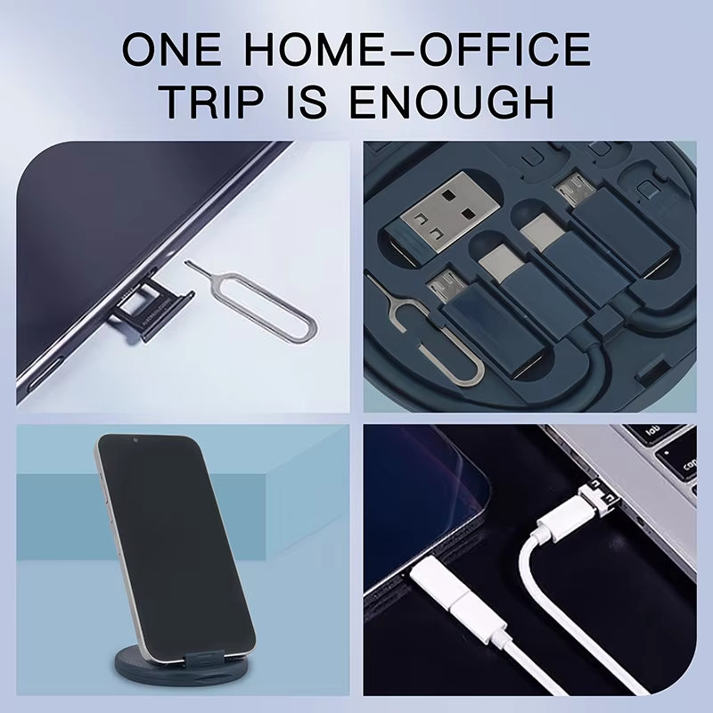 All-in-One 65W Fast Charging Cable Kit – USB-C to C with Multi-Device Adapters & Storage Case