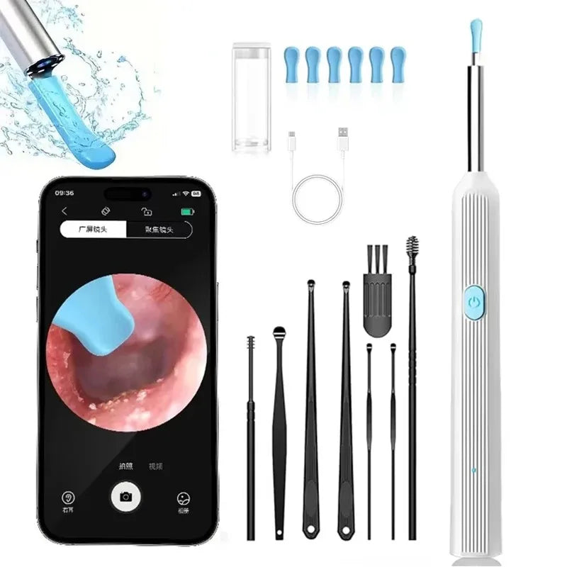 Wireless Ear Cleaning Camera – Rechargeable HD Ear Wax Removal Tool with LED Light & Silicone Tips