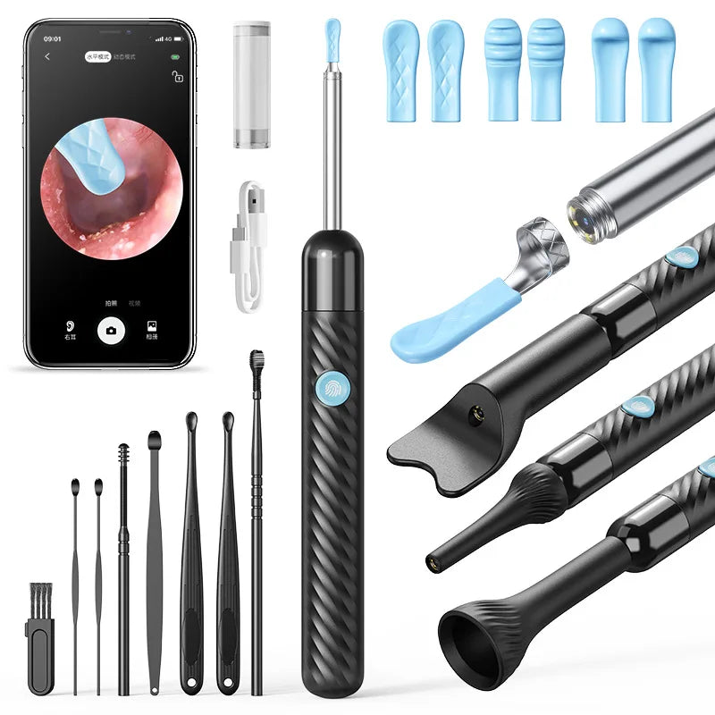 Wireless Ear Cleaning Camera – Rechargeable HD Ear Wax Removal Tool with LED Light & Silicone Tips