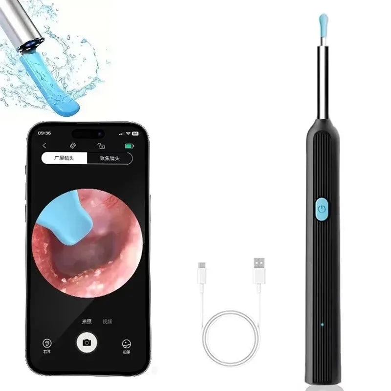 Wireless Ear Cleaning Camera – Rechargeable HD Ear Wax Removal Tool with LED Light & Silicone Tips