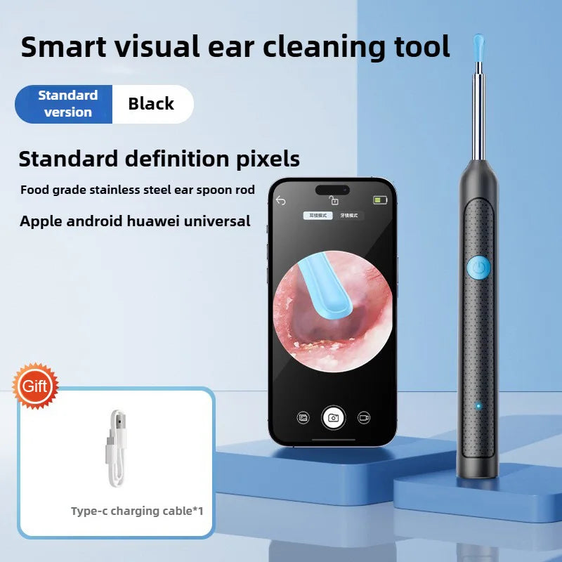 Wireless Ear Cleaning Camera – Rechargeable HD Ear Wax Removal Tool with LED Light & Silicone Tips