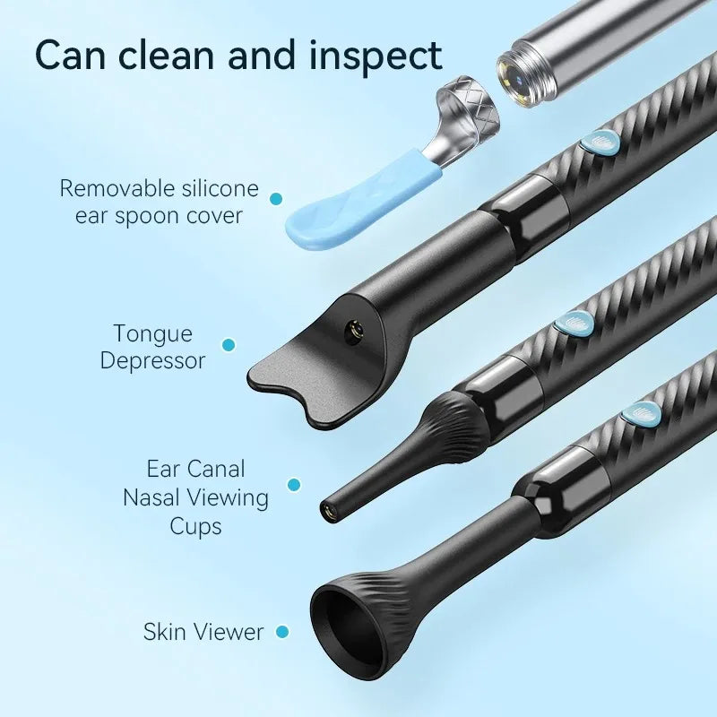 Wireless Ear Cleaning Camera – Rechargeable HD Ear Wax Removal Tool with LED Light & Silicone Tips