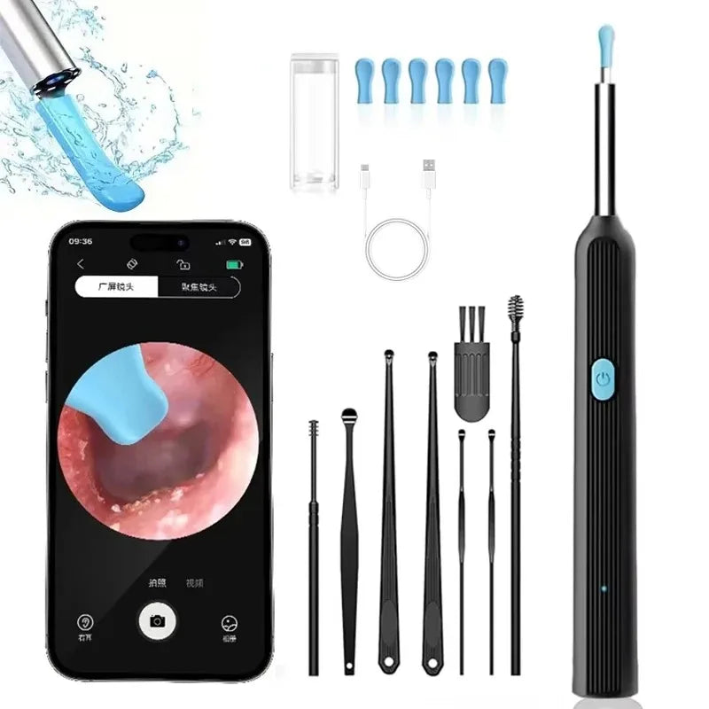 Wireless Ear Cleaning Camera – Rechargeable HD Ear Wax Removal Tool with LED Light & Silicone Tips