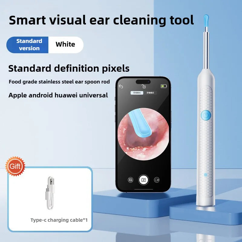 Wireless Ear Cleaning Camera – Rechargeable HD Ear Wax Removal Tool with LED Light & Silicone Tips