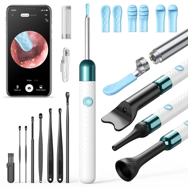 Wireless Ear Cleaning Camera – Rechargeable HD Ear Wax Removal Tool with LED Light & Silicone Tips